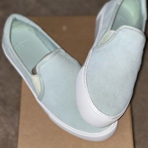 UGGS Australia Womens Jass Sneakers Flats Mint Green Suede New